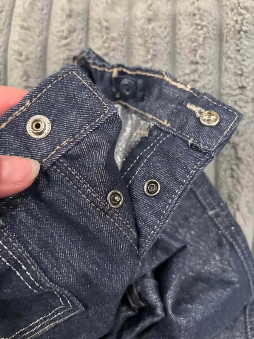 Wrangler Premium Baby Girls Jeans 18 Months Dark Wash Sparkle Metallic adjustabl